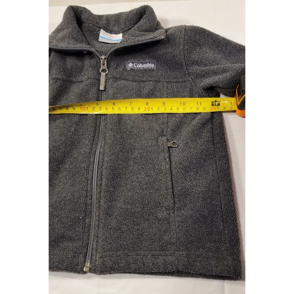 Columbia Fleece Jacket Kids Size Xxs‎ Gray Full-Zip Long Sleeve Pockets